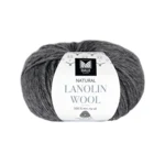 Dale Natural Lanolin Wool 1419 Mørk grå meleret