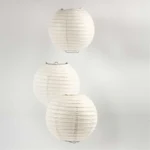 Papirlampe, 20 cm, 1 stk Weiß