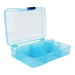 Plastbox mit Deckel Blau 14,5 x 10 cm, 5 Räume