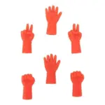 HobbyArts Silikon Maschenstopper Hände 6 Stck orange