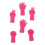 HobbyArts Silikon Maschenstopper Hände 6 Stck pink