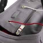 Umhängetasche mit Reißverschlusstasche, dunkelgrau