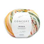 Katia Concept Miska Socks 101 Ockergelb-Pistazie-Orange