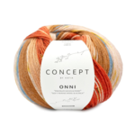 Katia Concept Onni Socks 403 Orange-Blau-Ockergelb-Braun