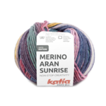 Katia Merino Aran Sunrise 306 Fuchsia-Blau-Ockergelb