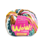 Katia Wow Chunky Boom 302 Rosa-Perlmut Brombeere-Zitronengelb