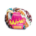 Katia Wow Chunky Boom 301 Karamell-Braun-Blau-Rot