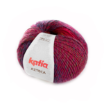 Katia Azteca 47 Dunkelbraun-dunkel fuchsia-blau