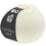 Lana Grossa Cool Wool Lace 14 Rohweiß