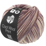 Lana Grossa Cool Wool Print 845 Greige/Beige/Mauve/Taupe/Graubraun