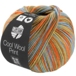 Lana Grossa Cool Wool Print 834 Orange/Ocker/Nougat/Seegrün/Graublau