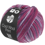 Lana Grossa Cool Wool Print 841 Lila/Dunkles Fuchsia/Rotviolett