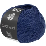Lana Grossa Cool Wool Mélange 1504 Dunkelblau meliert