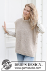 255-40 Latte Love Vest by DROPS Design