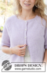 257-10 Lavender Dust Cardigan by DROPS Design