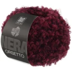 Lana Grossa Orsetto 102 Burgund/Schwarz