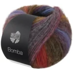 Lana Grossa Bomba 06 Flaschen-/Opalgrün/Aubergine/Nachtblau/Dunkel-/Petrolblau