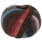 Lana Grossa Bomba 01 Dunkelgrau/Brombeere/Orange/Gelb-/Dunkelgrün/Blau