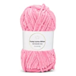 LindeHobby Fuzzy Chenille Silver Lurex 14 Dunkelpink