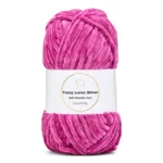 LindeHobby Fuzzy Chenille Silver Lurex 44 Helles fuchsia