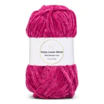 LindeHobby Fuzzy Chenille Silver Lurex 45 Dunkles fuchsia
