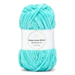 LindeHobby Fuzzy Chenille Silver Lurex 13 Blaugrün