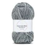 LindeHobby Fuzzy Chenille Silver Lurex 05 Dunkelgrau