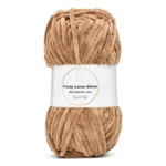 LindeHobby Fuzzy Chenille Silver Lurex 22 Nescafé