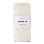 LindeHobby Macrame Lux, Makrameegarn, 1 mm 01 Zuckerweiß