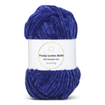 LindeHobby Fuzzy Chenille Gold Lurex 26 Saphirblau