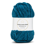 LindeHobby Fuzzy Chenille Gold Lurex 18 Petrolgrün / dunkeltürkis