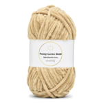 LindeHobby Fuzzy Chenille Gold Lurex 08 Dunkelbeige