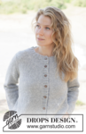 263-35 Silver Snuggle Cardigan by DROPS Design
