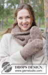 261-61 Frosted Bark Mittens by DROPS Design