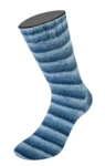 Lana Grossa Cosy Socks Soft Stripes 106 Schwarzblau/graublau/rauchblau/weißblau