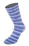 Lana Grossa Cosy Socks Soft Stripes 101 Blauviolett/violettblau/hellviolett/weiß