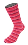 Lana Grossa Cosy Socks Soft Stripes 105 Bordeaux/rosa/himbeer/pink
