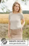 268-8 Almond Petal Top by DROPS Design
