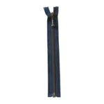 YKK Teilbarer Reißverschluss Metall 4 mm (25-65 cm) 560 Marineblau, Antikmessing