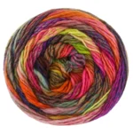 Lana Grossa Colorissimo 219 Grau/Dunkelbraun/Violett/Rotviolett/Orange/Rot/Gelb/Hellgrün/Rosa/Mintgrau/Koralle