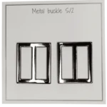 Go Handmade Metallschnalle 31 x 28 mm, Dunkelgrau
