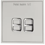 Go Handmade Metallschnalle 25 x 19 mm, Silber