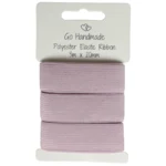 Go Handmade Elastikband: 3 m x 20 mm, Vintage rosa