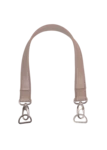 Go Handmade Taschengriff mit Karabinerhaken und D-Ring: 50 x 2,5 cm, Beige/Silber