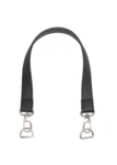 Go Handmade Taschengriff mit Karabinerhaken und D-Ring Schwarz/Silber