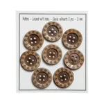 Go Handmade Kokosknöpfe mit Herzen: 21 mm