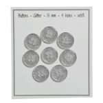 Go Handmade Glitzerknöpfe Silber