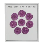 Go Handmade Glitzerknöpfe Rosa