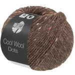 Lana Grossa Cool Wool Dots 11 Graubraun