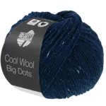 Lana Grossa Cool Wool Big Dots 102 Dunkelblau